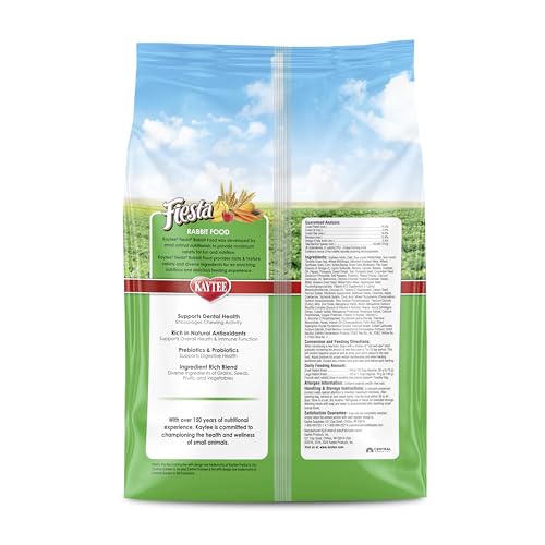 Kaytee Fiesta Rabbit Food, Nutritious and Fun Blend, Supports Dental Health and Digestion, 20 pounds