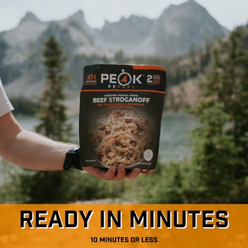 Peak Refuel Biscuits and Gravy | Premium Freeze Dried Camping Food | Backpacking & Hiking MRE Meals | Just Add Water | 100% Real Meat | 34g of Protein | 2 Serving Pouch (2 Serving Pouch)