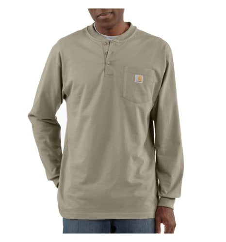 Carhartt Men's Loose Fit Heavyweight Long-Sleeve Pocket Henley T-Shirt