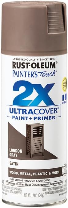 Rust-Oleum 331182 Painter's Touch 2X Ultra Cover Spray Paint, 12 oz, Ultra Matte Black