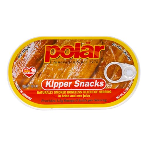 MW Polar Herring, Kipper Snacks, 3.53-Ounce (Pack of 12), 90% Less Sodium, Ready to Eat Canned Fish, Good Source of Vitamin D, Naturally Wood Smoked, No Artificial Flavors or Ingredients