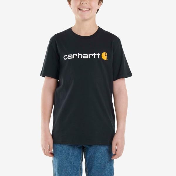 Carhartt Boys' Knit Short Sleeve Crewneck Logo T-Shirt