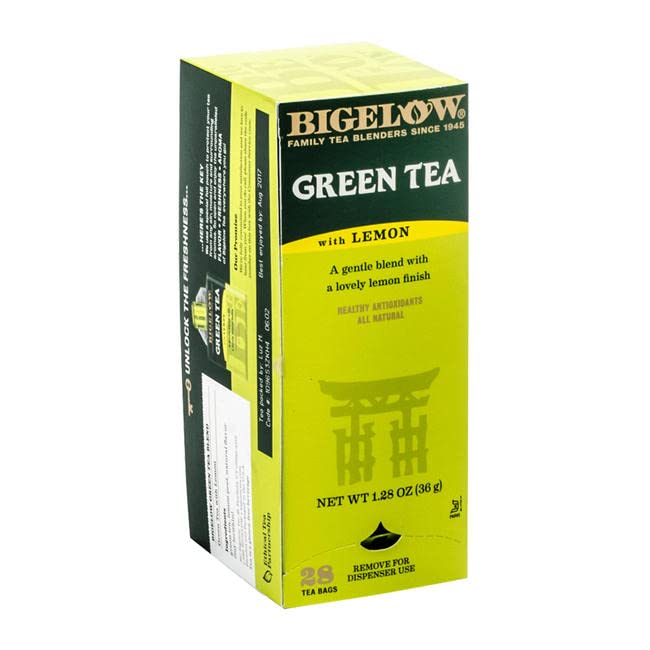 Bigelow Tea Green Tea Variety Pack, Classic Green Tea, Lemon, Pomegranate, Mint, Peach and Constant Comment Flavors, 20 Count Box (Pack of 6), 120 Total Tea Bags