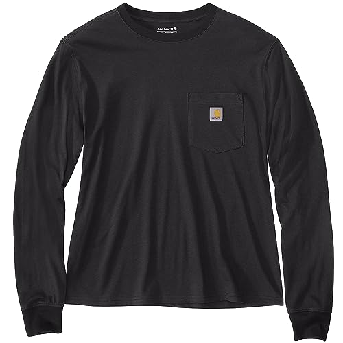 Carhartt Women's Loose Fit Lightweight Long-Sleeve Crewneck Pocket T-Shirt