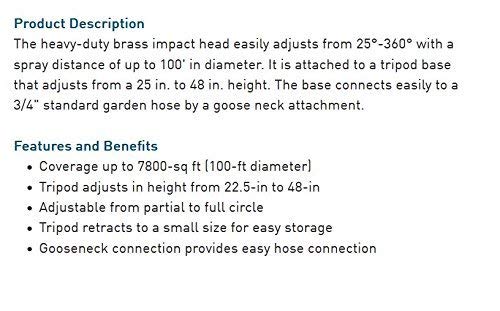 Orbit Lawn Watering Impact Sprinkler on Tripod Base