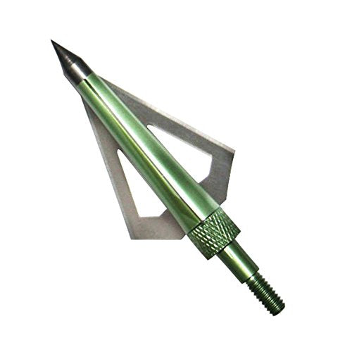 12pcs Archery Broadheads 3 Fixed Steel Blade 125 Grain Hunting Arrowheads Fit for Compound Bow and Crossbow with One Black Plastic Portable Broadheads Case