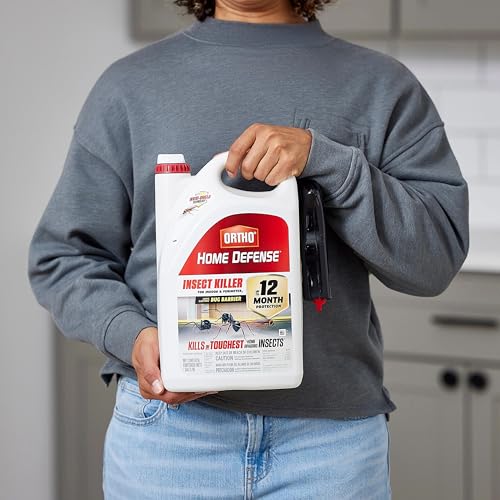 Ortho Home Defense Insect Killer for Indoor & Perimeter2 - With Comfort Wand, Long-Lasting Control, Kills Ants, Cockroaches, Spiders, Fleas & Ticks, Non-Staining, Odor Free, 1.1 gal., 2-Pack