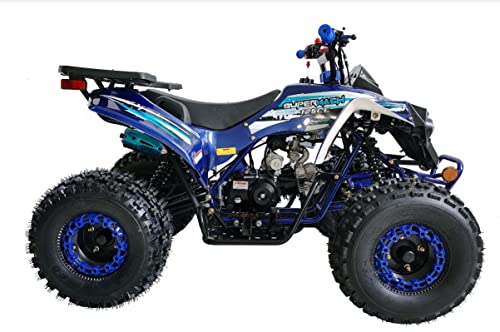HHH ATV 125cc Vitacci ATV Quad Youth Utility Style ATV 125cc ATV Fully Automatic with Reverse Gas ATV 4 Wheeler ATVs Quads Big 19/18 inch Tires (Orange)