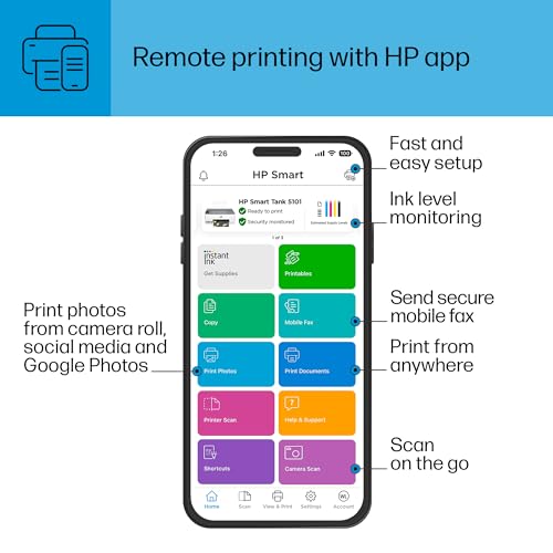 HP Smart Tank 5101 Wireless All-in-One Ink Tank Printer with up to 2 years of ink included (1F3Y0A)