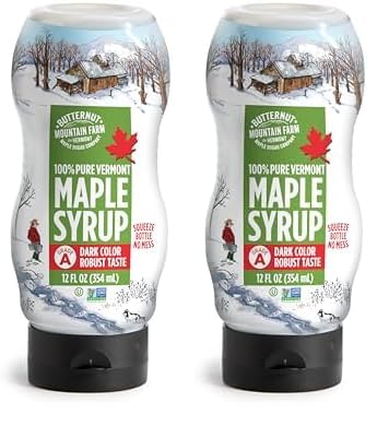 Butternut Mountain Farm Pure Vermont Maple Syrup, Grade A, Dark Color, Robust Taste, All Natural, Easy Pour, 32 Fl Oz, 1 Qt (Prev Grade B)