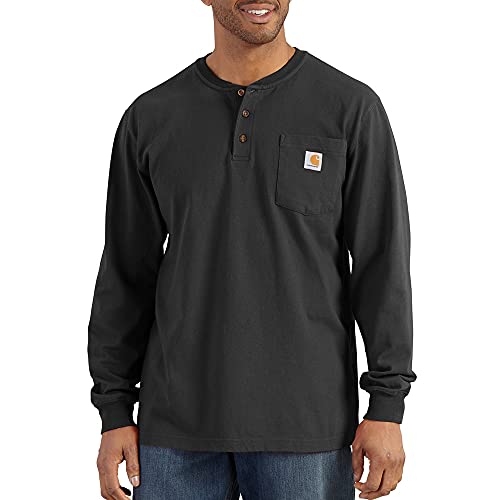 Carhartt Men's Loose Fit Heavyweight Long-Sleeve Pocket Henley T-Shirt