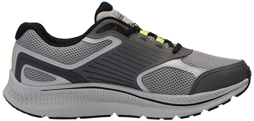 Skechers Men's Go Run Consistent 2.0 Silver Wolf Sneaker, Grey/Black, 11.5