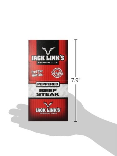 Jack Link's Beef Steak, Original - Protein Snacks, Meat Snack with 12g of Protein, Made with 100% Beef, Individually Wrapped Bulk Snack Pack, Keto Friendly - 1 Oz. (12 Count)