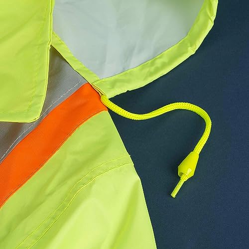 Pioneer Hi Vis Lightweight Waterproof Safety Rain Suit - Reflective Work Rain Gear for Men and Women