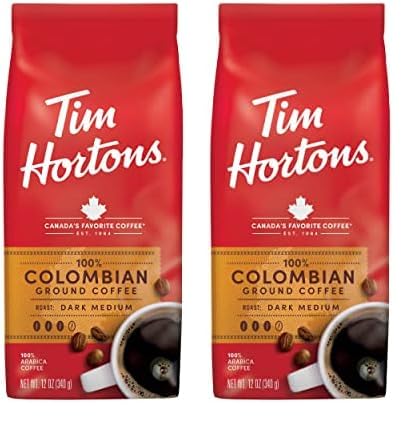 Tim Hortons Original Blend, Medium Roast Ground Coffee, Canada’s Favorite Coffee, Made with 100% Arabica Beans, 48 Ounce Canister