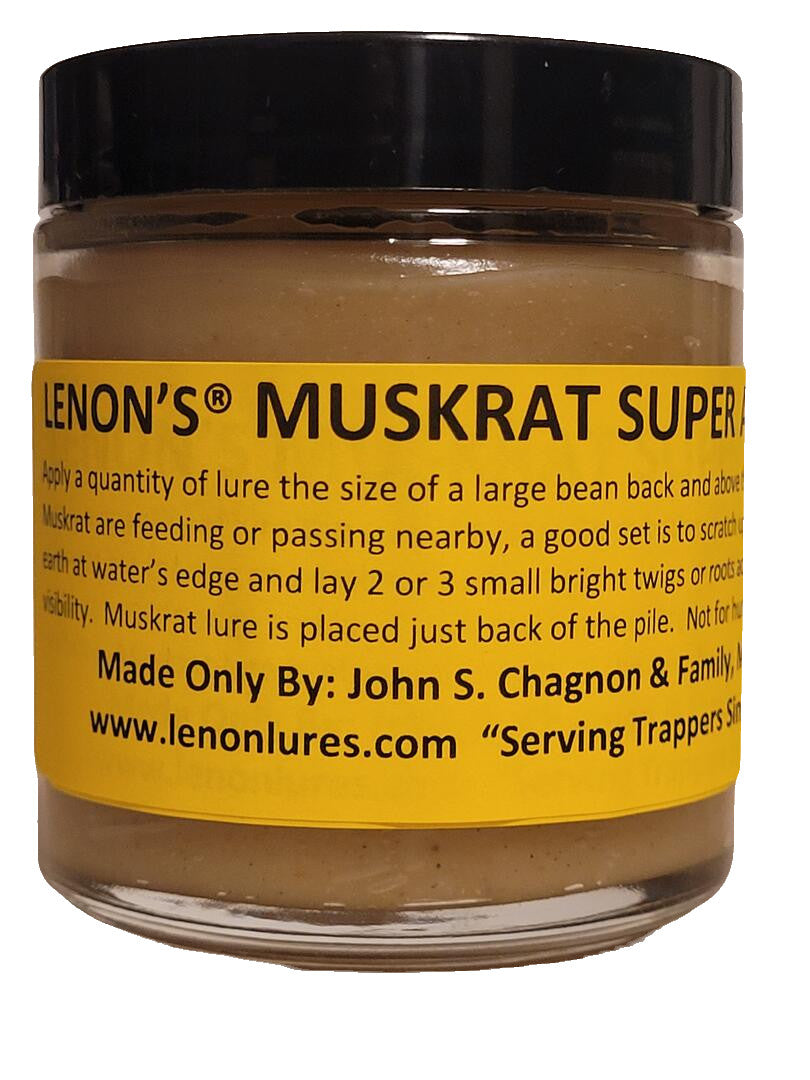 Lenon's Muskrat Super All Call - Muskrat Lure / Scent Works Great on Muskrat Floats and Feed Beds
