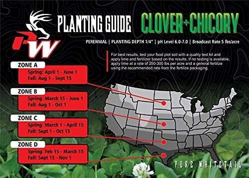 Shady Patch | All Year Deer Feeder | No Plow Food Plot Seed for Deer | Deer Food Plot Seed | White Clover Winfred Forage Brassica Rye Grass Rape Seeds| 5 lb Bags | 3-Pack