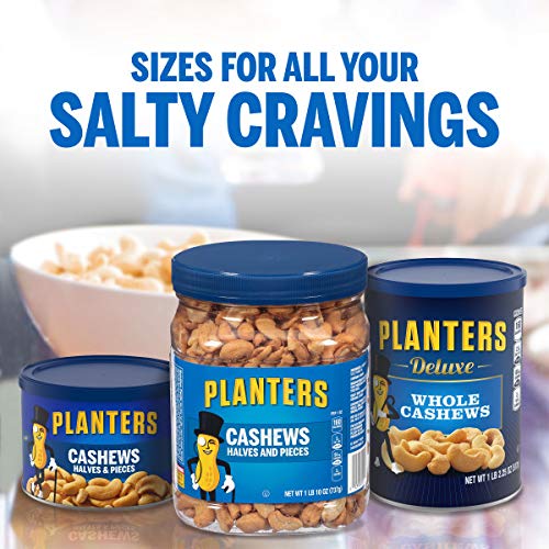 PLANTERS Fancy Whole Cashews with Sea Salt, 26 Ounces ( Pack of 1) Resealable Jar - Made with Simple Ingredients - Good Source of Vitamins and Minerals - Kosher (Packaging May Vary)