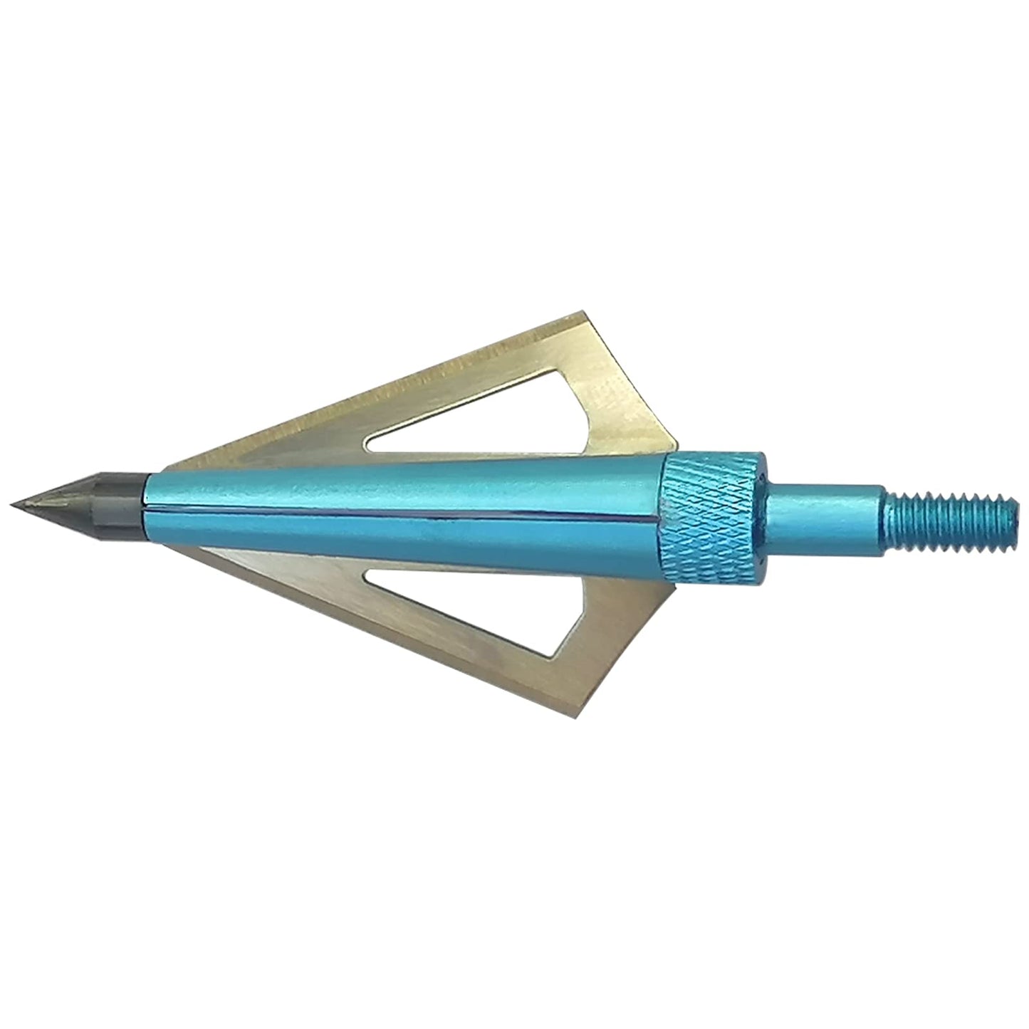 12pcs Archery Broadheads 3 Fixed Steel Blade 125 Grain Hunting Arrowheads Fit for Compound Bow and Crossbow with One Black Plastic Portable Broadheads Case