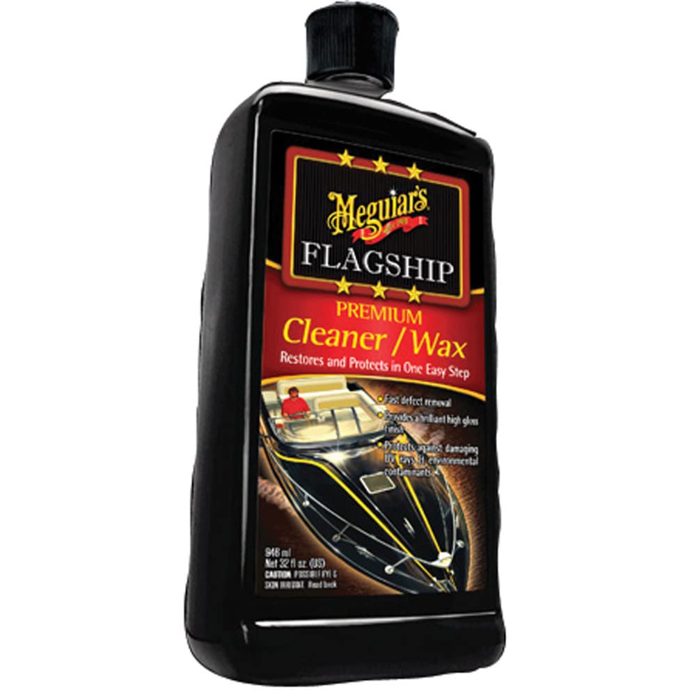 Meguiar's M4965 Marine/RV Fiberglass Restoration System, 3-Piece Marine Fiberglass Repair Kit Featuring Oxidation Remover for Boat Care Plus Boat Polish and Wax