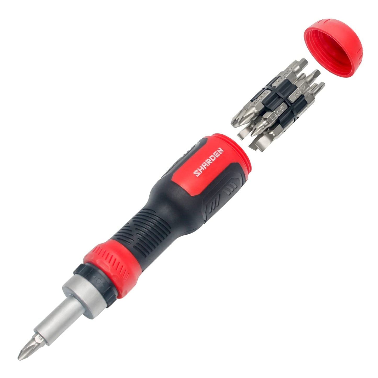SHARDEN Multi Screwdriver 13-in-1 Screw Driver Adjustable Screwdriver Set Multitool All in One with Torx Security, Flat Head, Phillips, Hex, Square and 1/4 Nut Driver