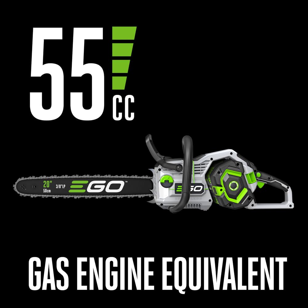EGO POWER+ Chain Saw, 16” Battery Powered Chainsaw, Electric Cordless, Includes 56V 2.5Ah Battery and Charger – CS1611
