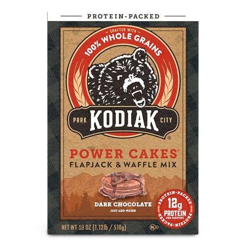 Kodiak Cakes Protein Pancake Power Cakes, Flapjack and Waffle Baking Mix, Buttermilk, 20 Oz, (Pack of 6)