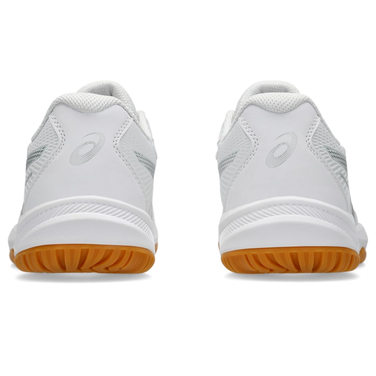 ASICS Women's Upcourt 6 Volleyball Shoes, 10, White/Pure Silver