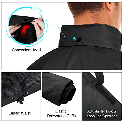 TIDEWE Rain Suit, Waterproof Breathable Lightweight 2 Pieces Rainwear