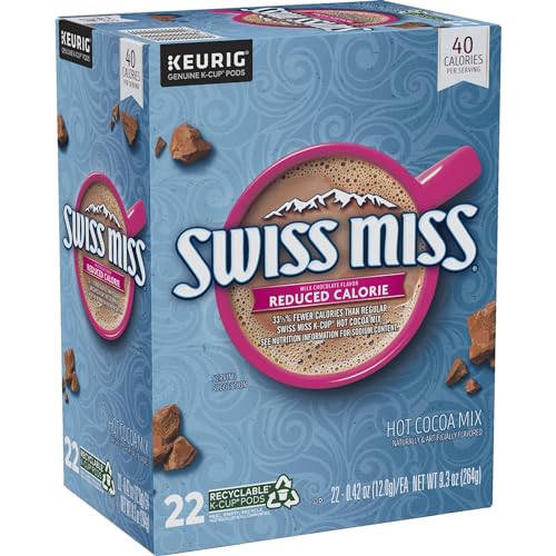 Swiss Miss Milk Chocolate Hot Cocoa, Single-Serve Keurig K-Cup Pods, Hot Chocolate, 44 Count