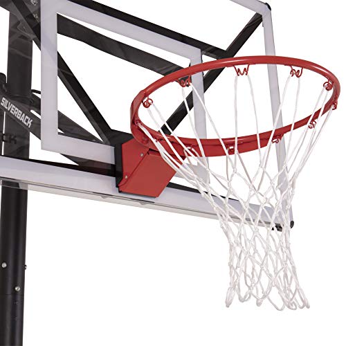 Silverback NXT 54" In-Ground Basketball Hoop with Adjustable-Height Backboard and QuickPlay Design , Black
