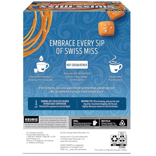 Swiss Miss Milk Chocolate Hot Cocoa, Single-Serve Keurig K-Cup Pods, Hot Chocolate, 44 Count