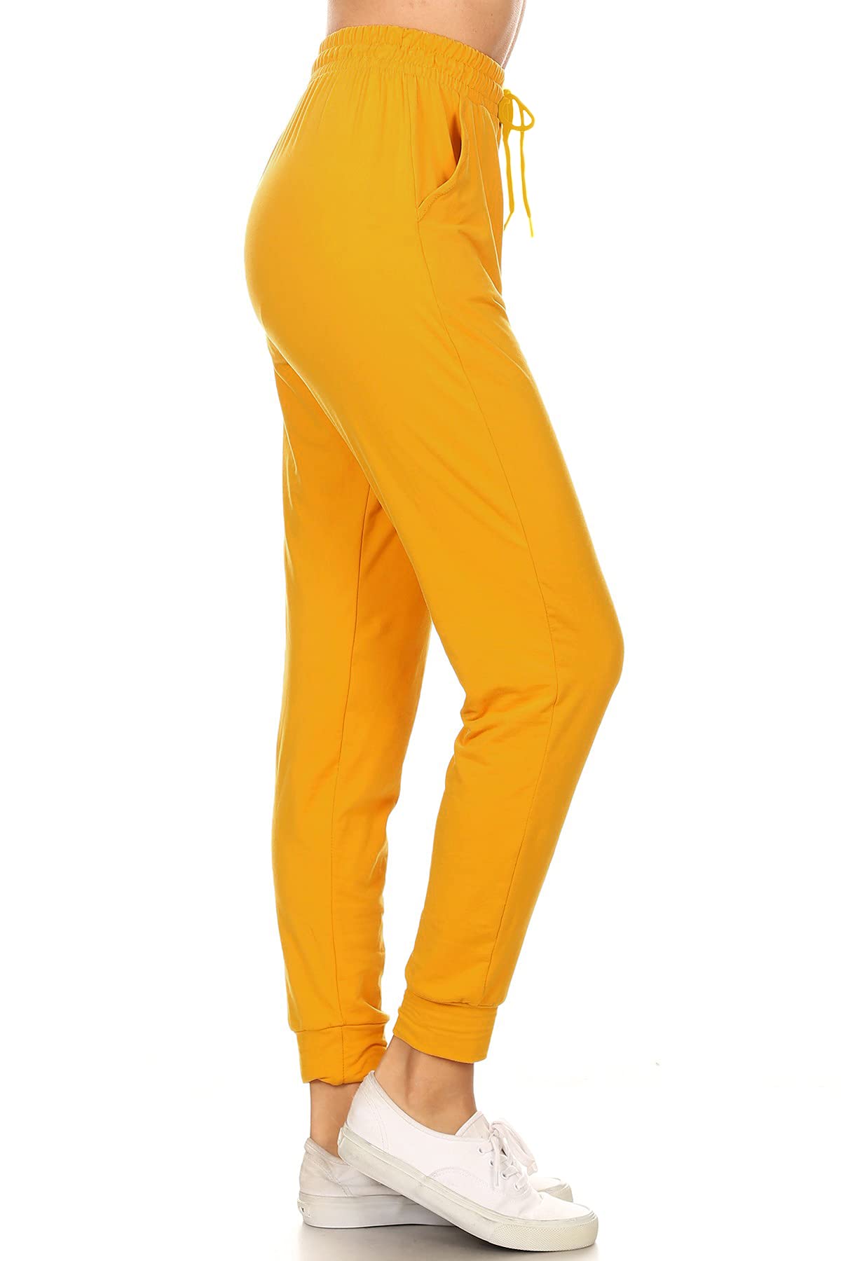 Leggings Depot Women's Relaxed-fit Jogger Track Cuff Sweatpants with Pockets for Yoga, Workout