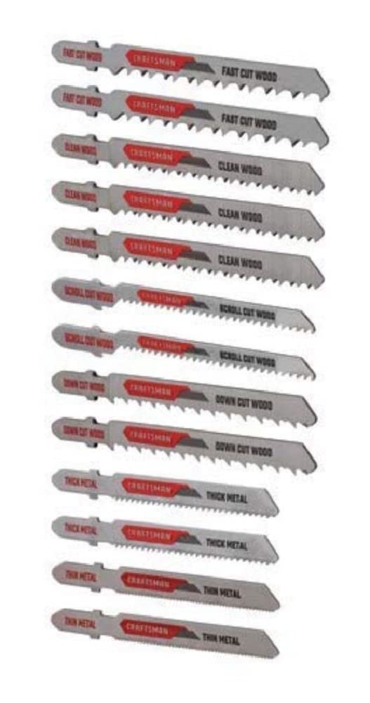 CRAFTSMAN Jigsaw Blades, U-Shank Set, 12-Piece (CMAJ2SET12)