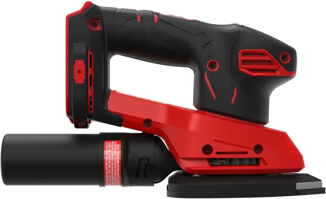 CRAFTSMAN 20V MAX Cordless Detail Sander, Tool Only (CMCW221B), Red
