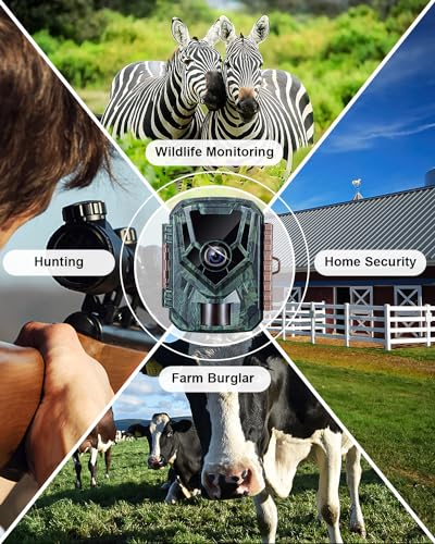 KJK Trail Camera 36MP 2.7K, Mini Game Camera with Night Vision 0.1s Trigger Time Motion Activated 130°Wide-Angle, Waterproof Trail Cam with 2.0” HD TFT Screen, Hunting Camera for Wildlife Monitoring