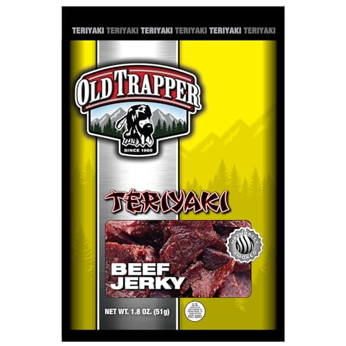 Old Trapper Beef Jerky, Old-Fashioned 10-Ounce Bag, Tender Meat Snacks for Lunches or Between Meals, 11 Grams of Protein, Zero Grams of Fat, and 70 Calories per Ounce (Pack of One)