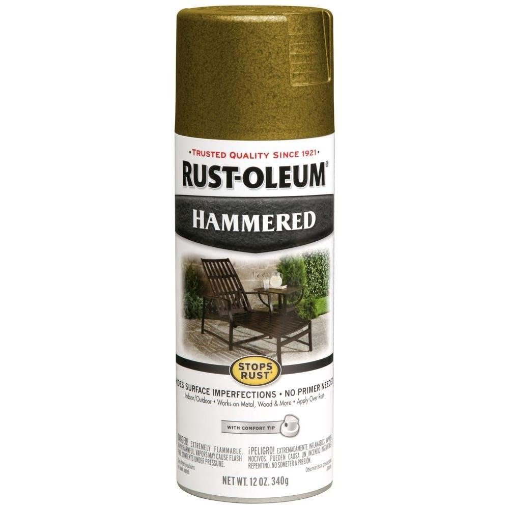 Rust-Oleum 7214830-6PK Stops Rust Hammered Spray Paint, 12 oz, Gray, 6 Pack