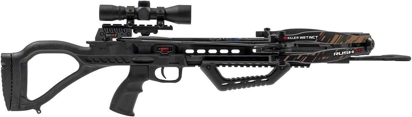 Killer Instinct Rush™ 400 Crossbow PRO Package with Crank Cocker. 400 FPS Ready to Hunt Crossbow Package