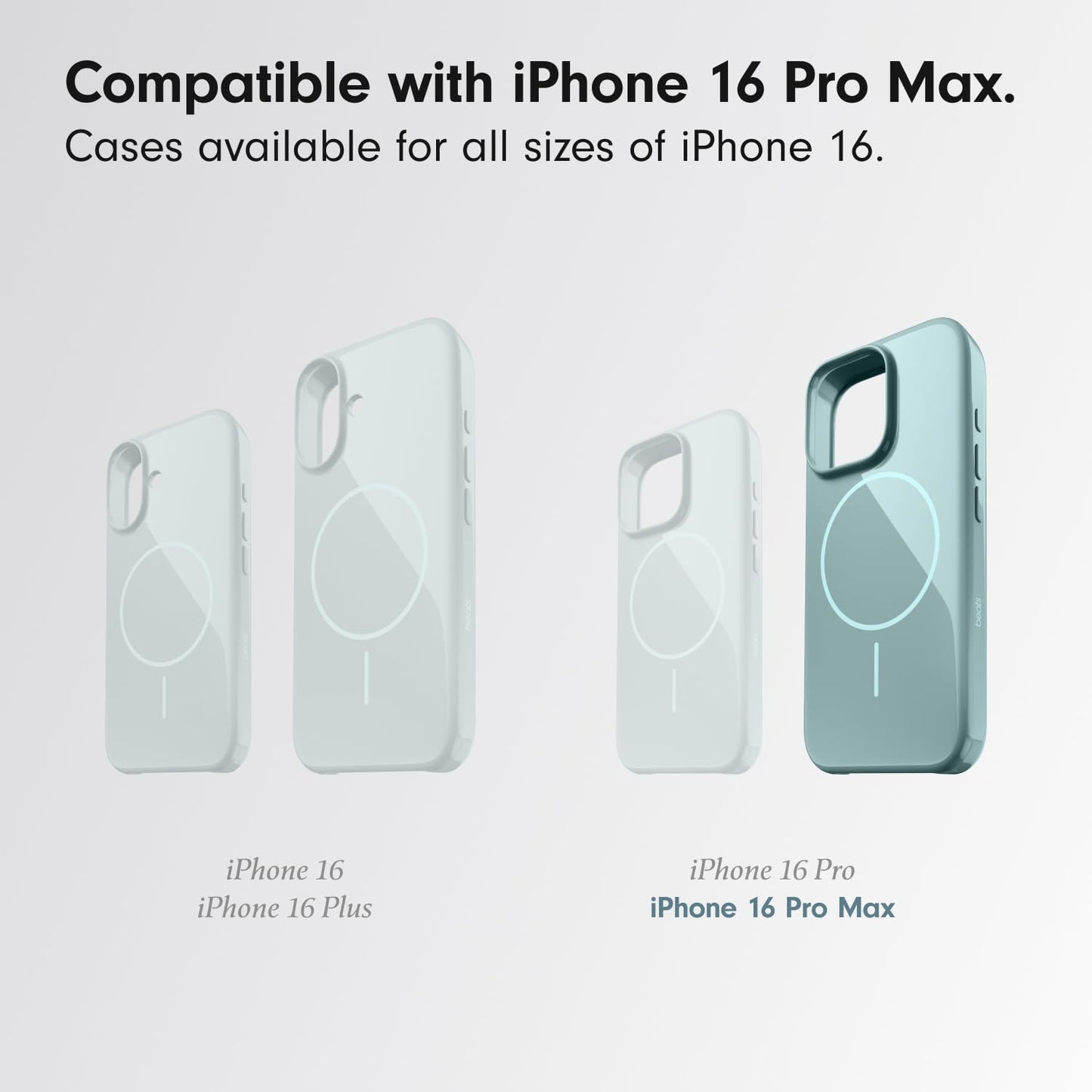 Beats iPhone 16 Pro Max Case with MagSafe and Camera Control, Scratch-Resistant Protective Cover, Slim Fit, Microfiber Lining - Riptide Blue