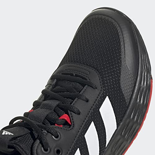 adidas mens Own the Game 2.0 Basketball Shoe, Black/White/Carbon, 9.5 US