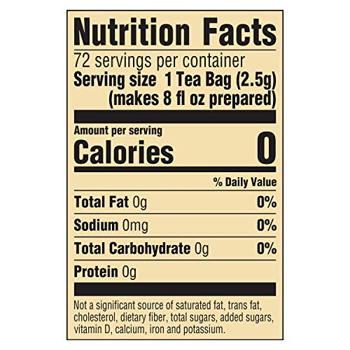 Lipton Organic Tea Bags Tastes Great Hot or Iced Organic Black Tea Can Help Support a Healthy Heart 5.74 oz 72 Count, Pack of 5