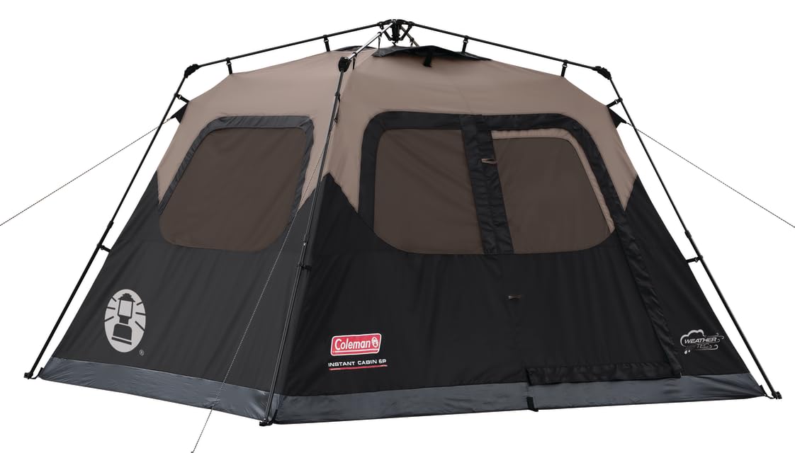 Coleman Instant Tent with 1-Minute Setup, 10-Person Tent with Pre-Attached Poles, Air Vent, & Carry Bag