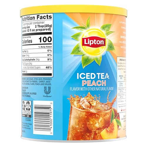 Lipton Lemon Iced Tea Mix, Sweetened, Makes 10 Quarts