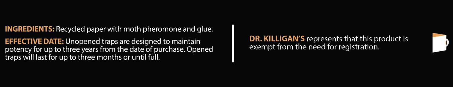 Dr. Killigan's Premium Double Potent Pantry Moth Traps with Pheromones Prime, Indian Meal Moth Traps for House, How to Get Rid of Moths in House (6 Count, Blue)