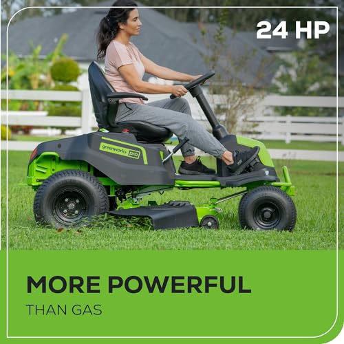 Greenworks 60V 21” Cordless (Push) Lawn Mower (LED Lights + Aluminum Handles), 5.0Ah Battery and Rapid Charger