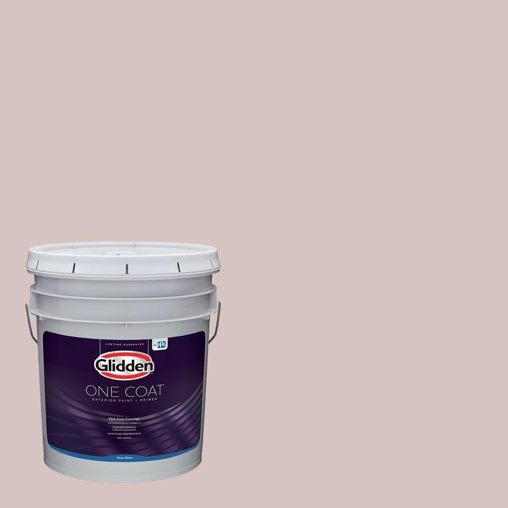 Glidden Exterior Paint + Primer: Pink/Ballet Slipper, One Coat, Semi-Gloss, 1-Gallon
