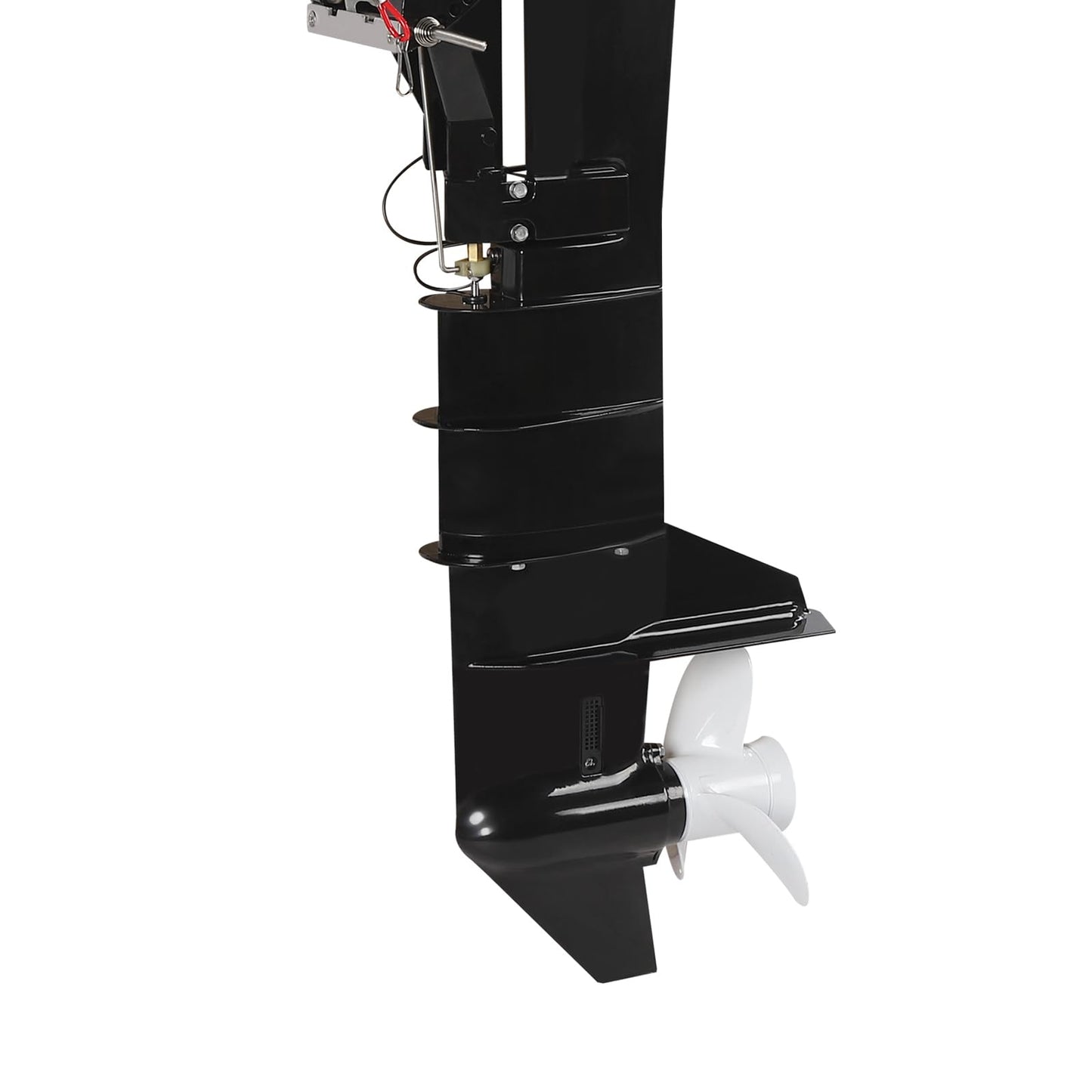 6HP Heavy Duty Outboard Motor, 170cc 4 Stroke Gas Outboard Boat Motor Engine with Air Cooling System, 3.2KW Single Cylinder Fishing Boat Engine for 3-7m Length