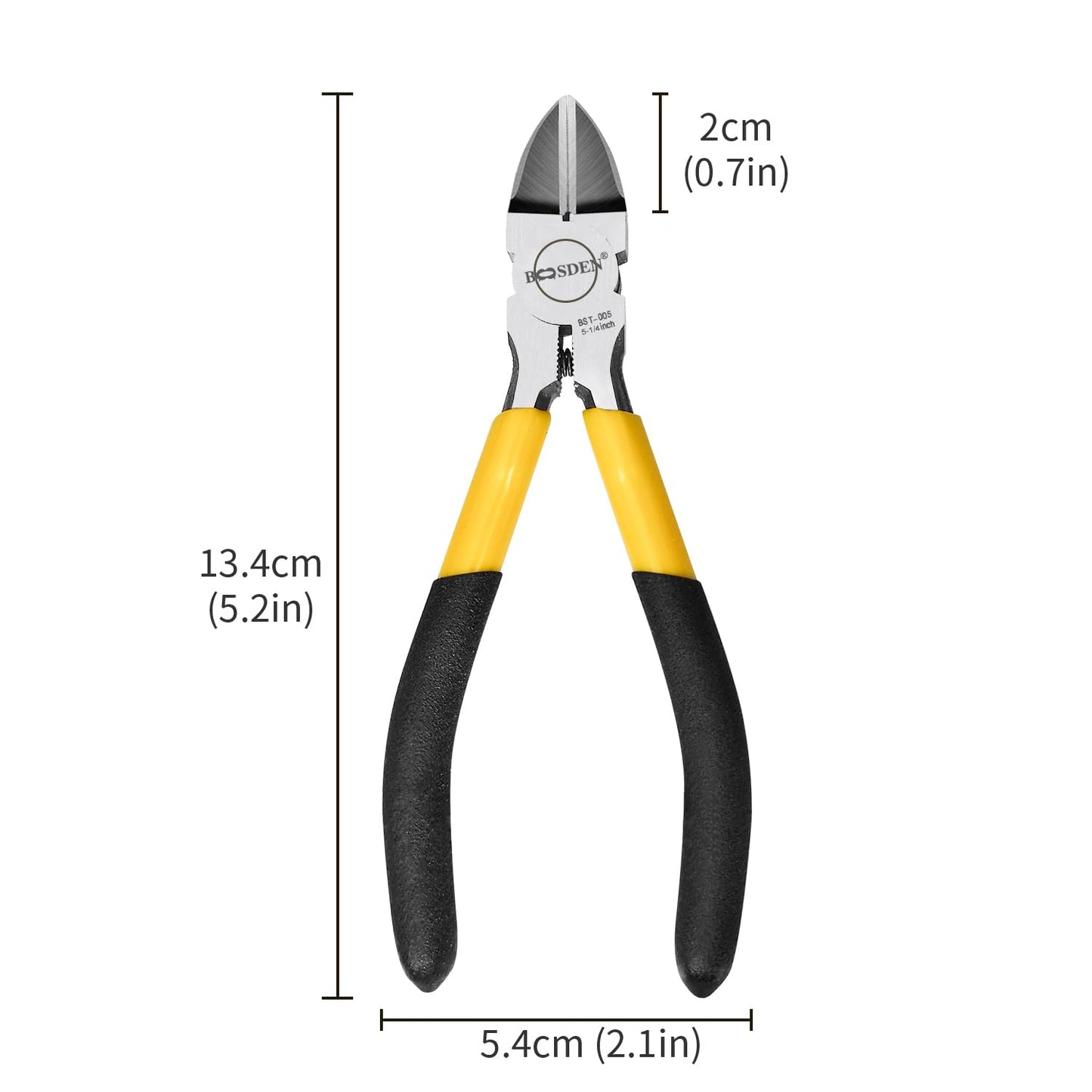 Wire Cutters 10 Pack, 6.5 inch, BOOSDEN Flush Cutters, Spring Loaded Cutting Pliers, Side Cutters, Dykes Cutter, Wire Clippers, Plastic Cutter, Wire Cutters for Jewelry, Floral, Electrical