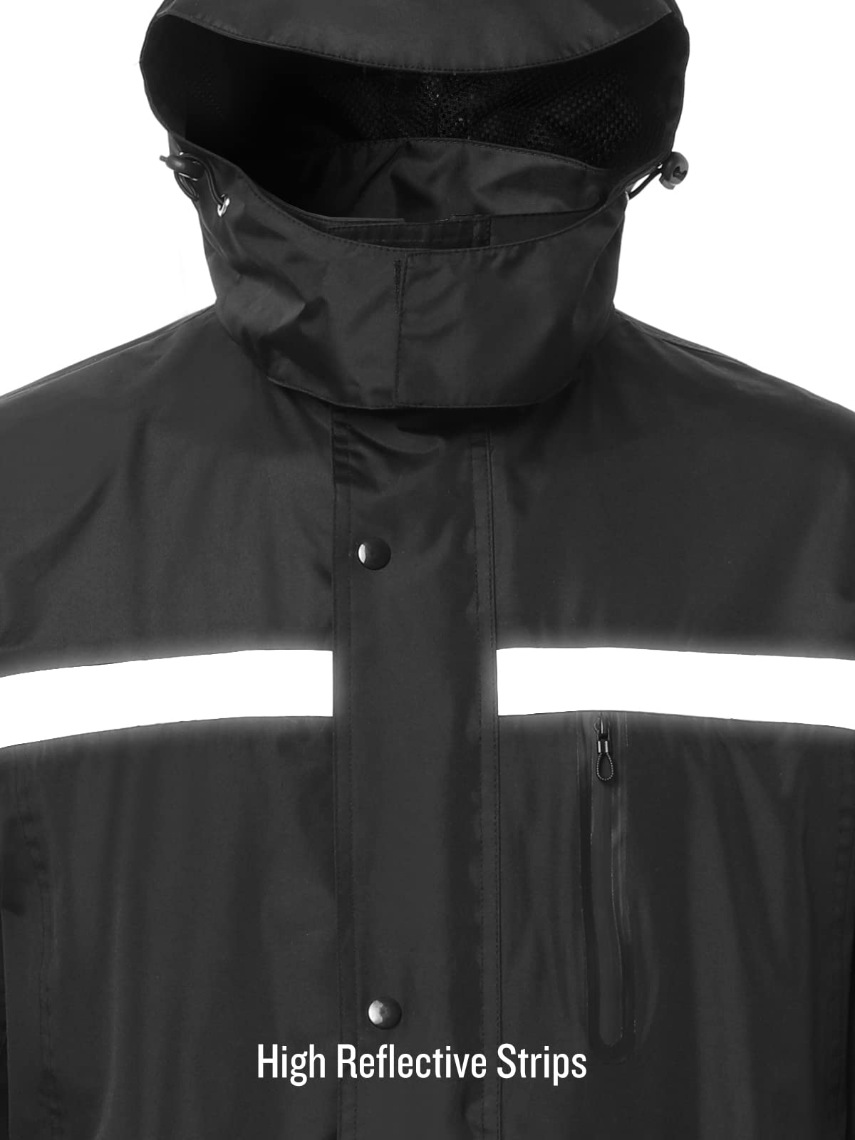 Men's Rain Suit High Visibility Reflective Work Rain Jacket Pants for All Sport Farm Fishing Motorcycle